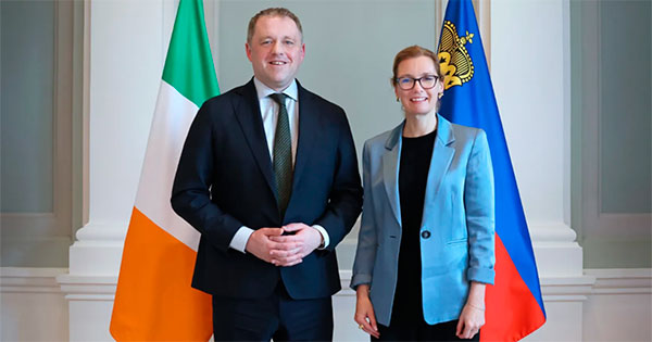 Irish Minister for European Affairs on working visit to Liechtenstein